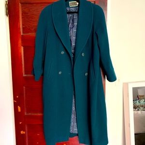 Vintage 90s Teal Spencer Douglas coat